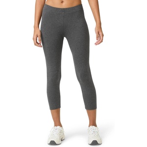 image:imageNo Nonsense Womens Capri Leggings  Soft Cotton Feel Comfortable amp Perfect for Layering Gentle Elastic WaistbandCharcoal Heather