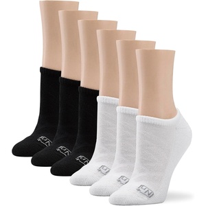 image:imageNo Nonsense Womens Expantech Recycled Polyester No Show SocksBlackWhite  6 Pair Pack