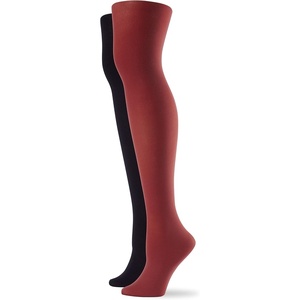 image:imageNo nonsense Womens Expantech Opaque TightsBlackRosewood  2 Pair Pack