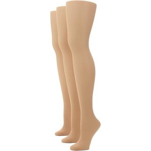 image:imageNo nonsense Womens Graduated Compression Control Top Pantyhose  Sheer Leg Firming ControlBeige Mist  3 Pair Pack
