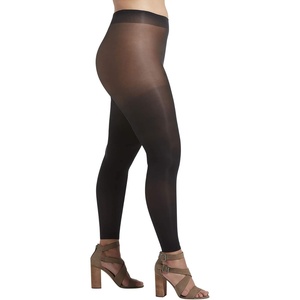 image:imageNo nonsense Womens Plus Size Footless Comfort Waist Tight 3 Pair PackBlack