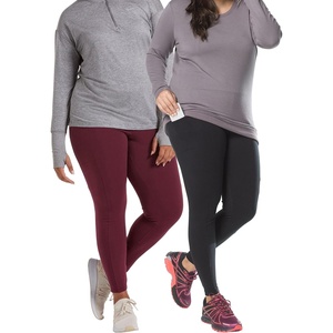 image:imageNo nonsense Womens Soft Cotton Leggings with Side Pockets Workout Stretch Pull On PantsBlackNapa  2 Pair Pack
