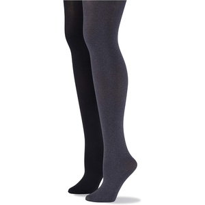 image:imageNo nonsense Womens Super Opaque Control Top Tights 90 Denier Soft High Waist PantyhoseBlackGraphite Heather