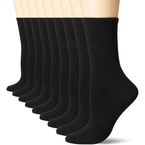 image:imageNo nonsense womens Flat Knit Crew SockBlack  9 Pair