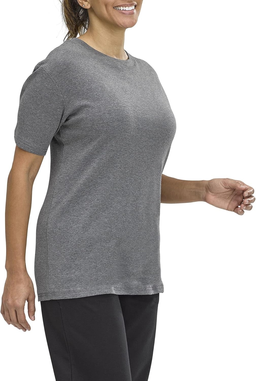 image:imageNo Nonsense Green Threads Unisex Short Sleeve TShirtBlackCharcoal Heather 2 Pair Pack
