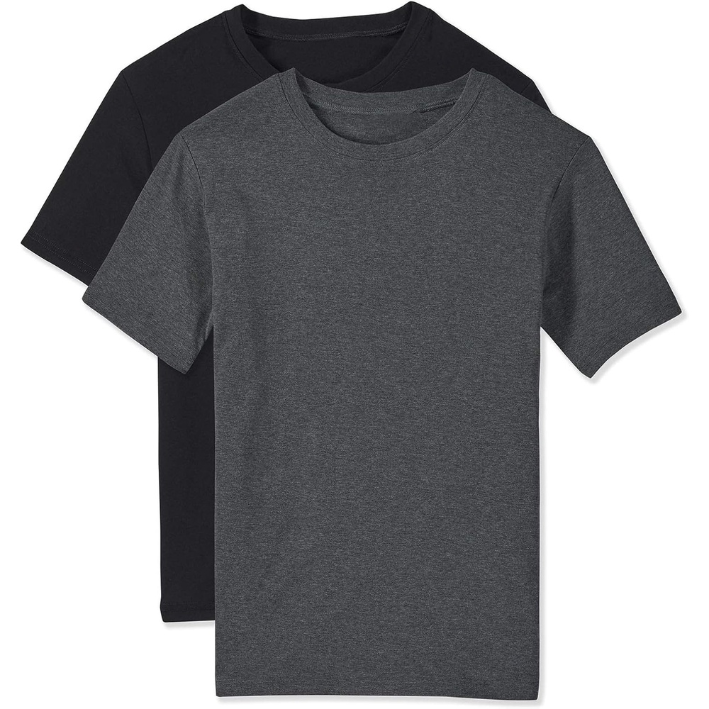 image:imageNo Nonsense Green Threads Unisex Short Sleeve TShirtBlackCharcoal Heather 2 Pair Pack