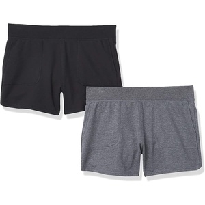 image:imageNo nonsense womens Green Threads Womens Relaxed ShortBlackCharcoal Heather  2 Pair Pack