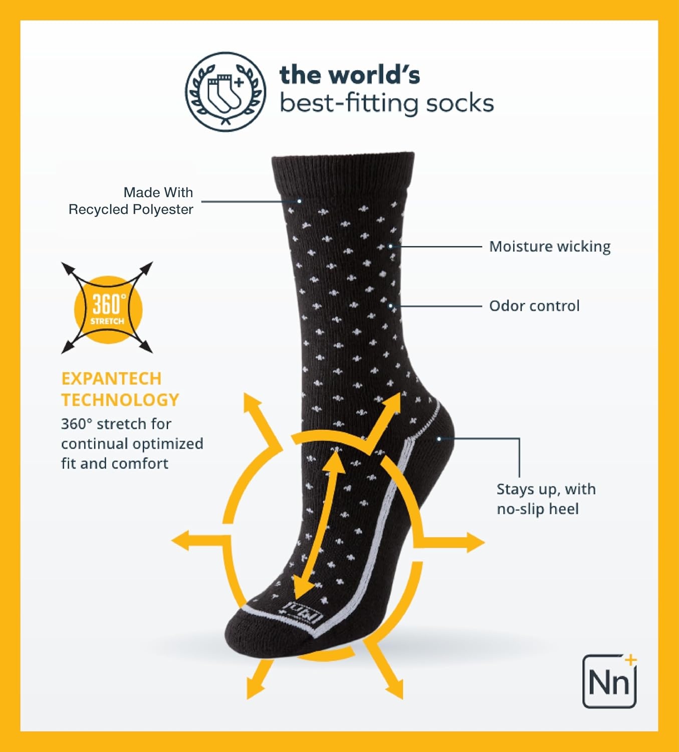 image:imageNo Nonsense Womens Expantech Recycled Polyester Crew SockWhite 6 Pair Pack