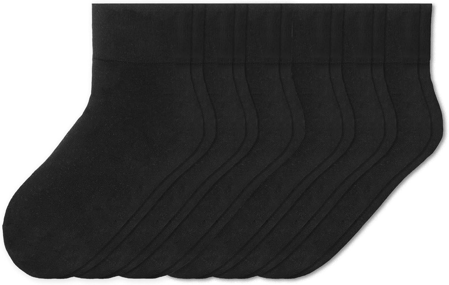 image:imageNo Nonsense Womens Quarter Top Shortie Body Sock 6 Pair PackBlack