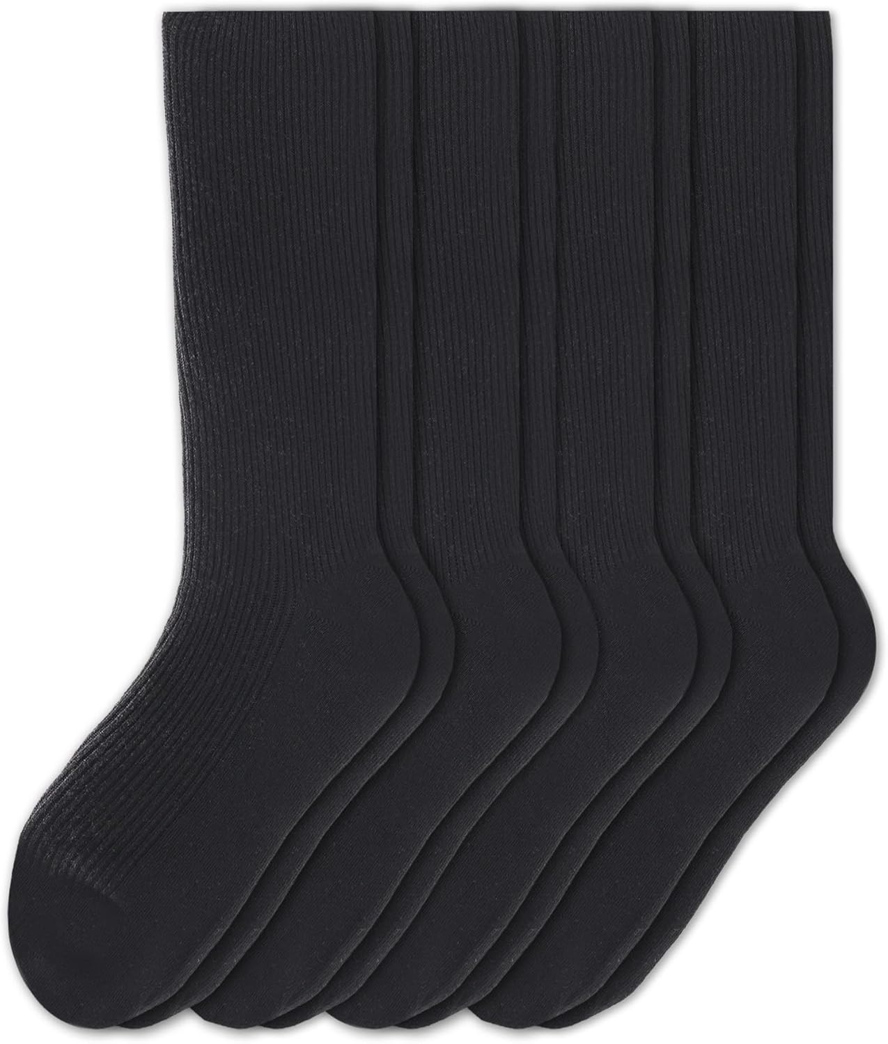 image:imageNo Nonsense Womens Ribbed Knee High Sock 4 Pair PackBlack