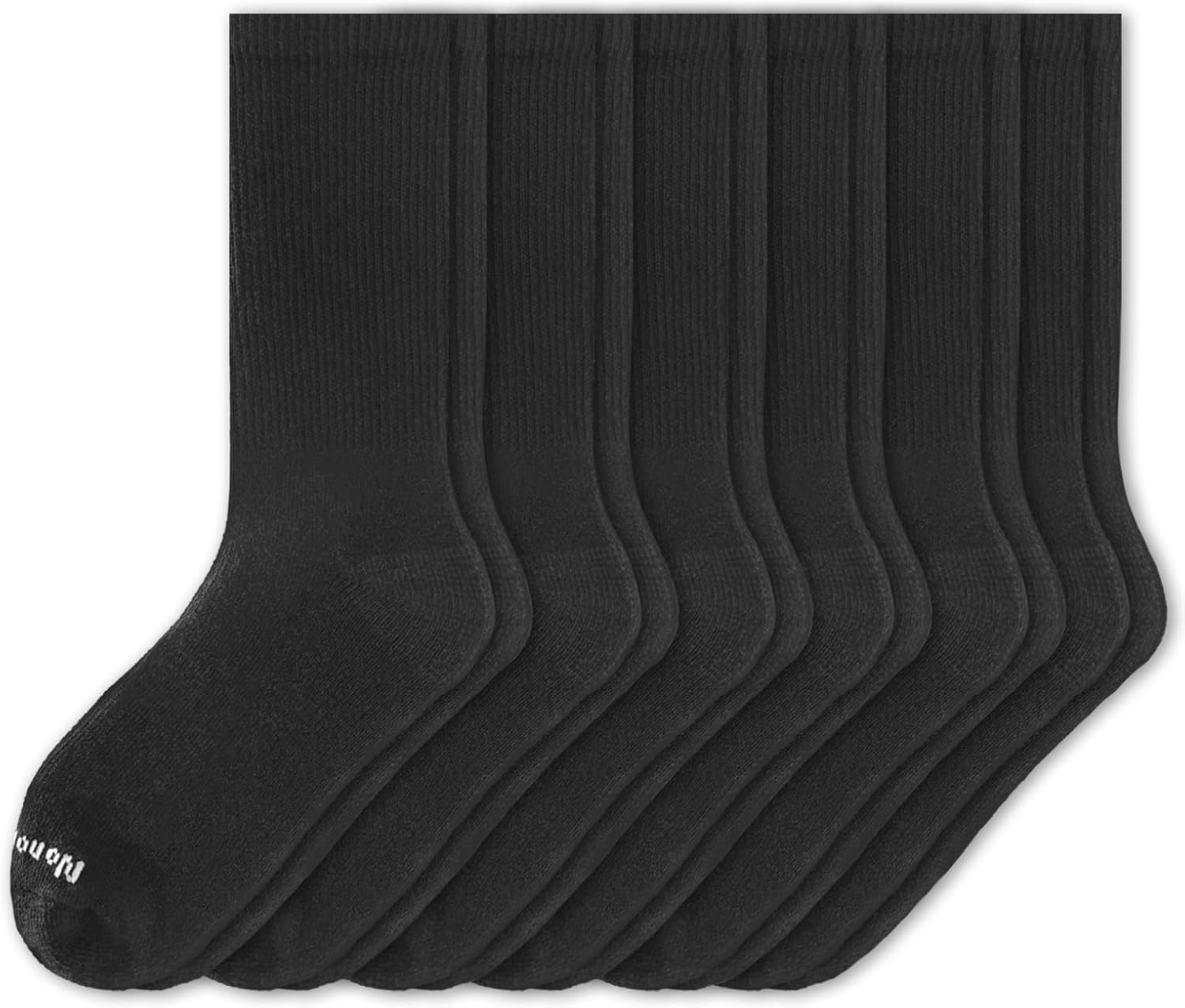 image:imageNo nonsense Womens Cushioned Crew SocksBlack 6 Pair Pack