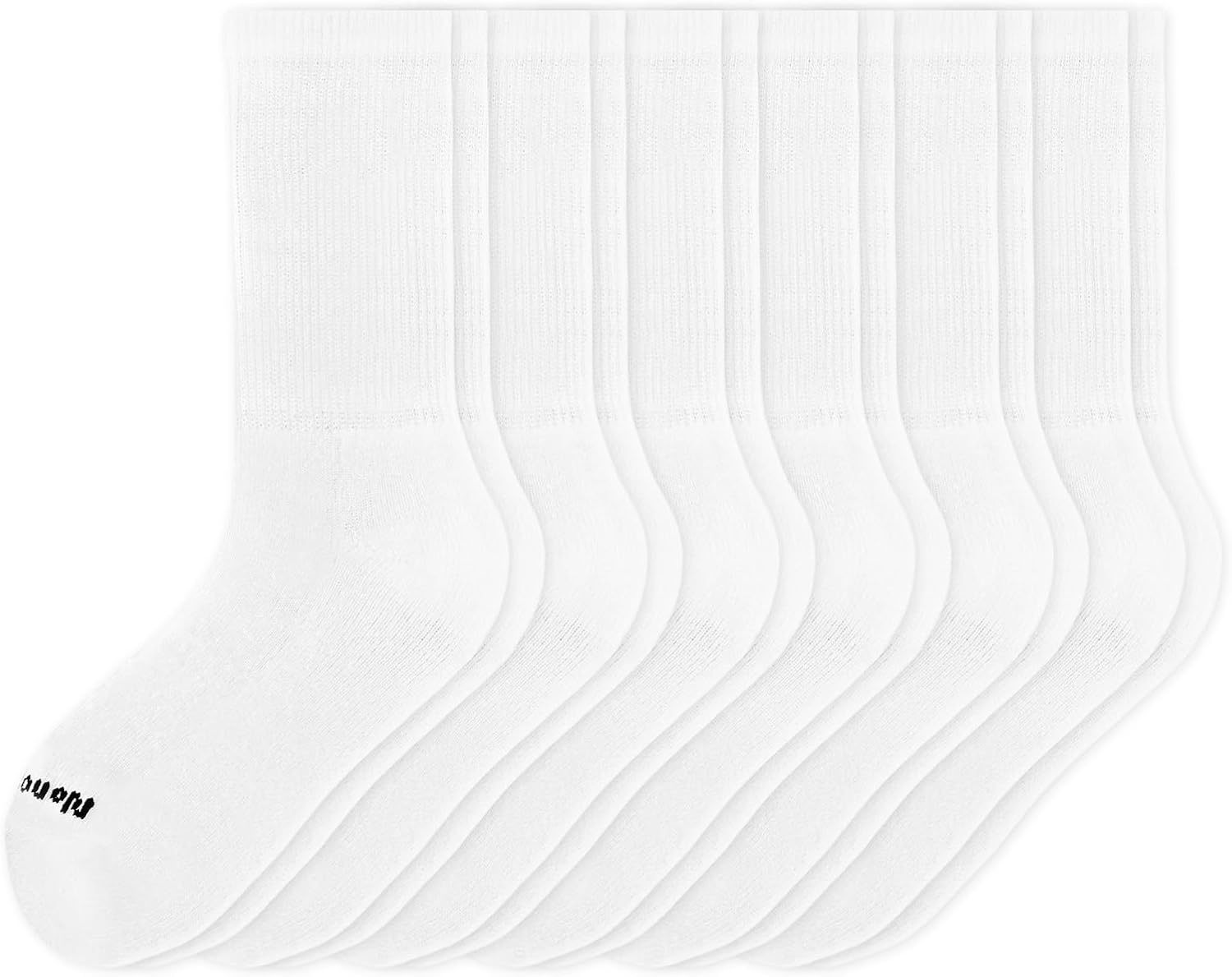 image:imageNo nonsense Womens Cushioned Crew SocksWhite 6 Pair Pack