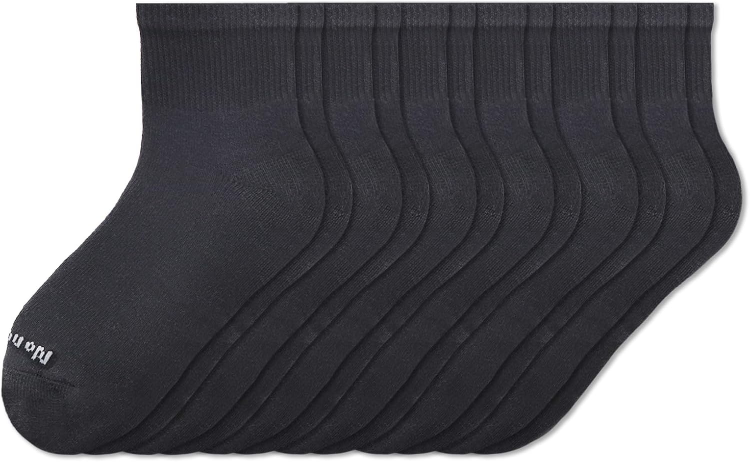 image:imageNo nonsense Womens Cushioned Quarter Top SocksBlack 6 Pair Pack