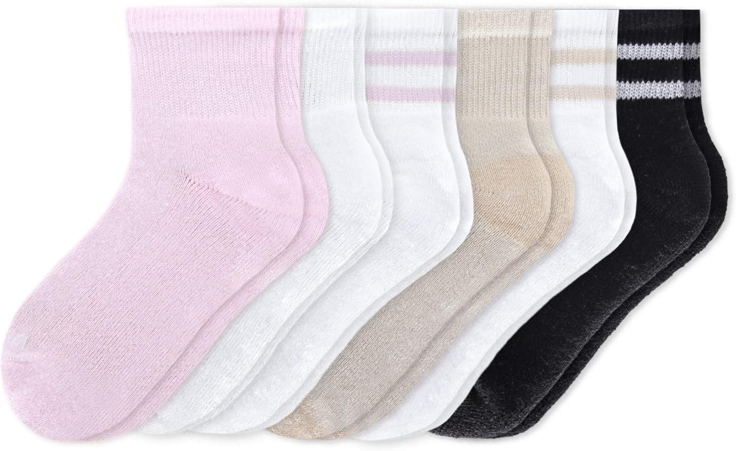 image:imageNo nonsense Womens Cushioned Quarter Top SocksNeutral 6 Pair Pack