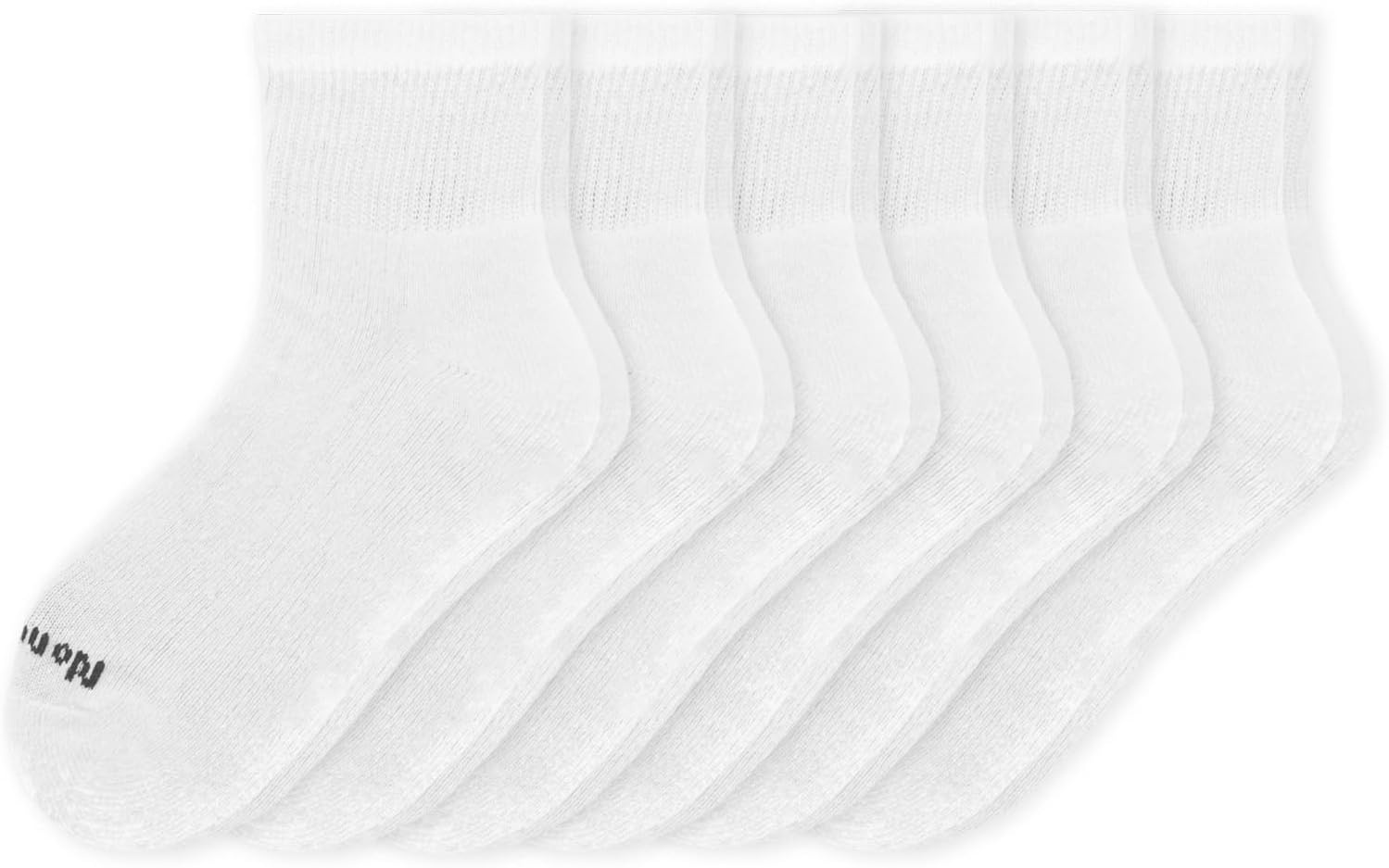 image:imageNo nonsense Womens Cushioned Quarter Top SocksWhite 6 Pair Pack