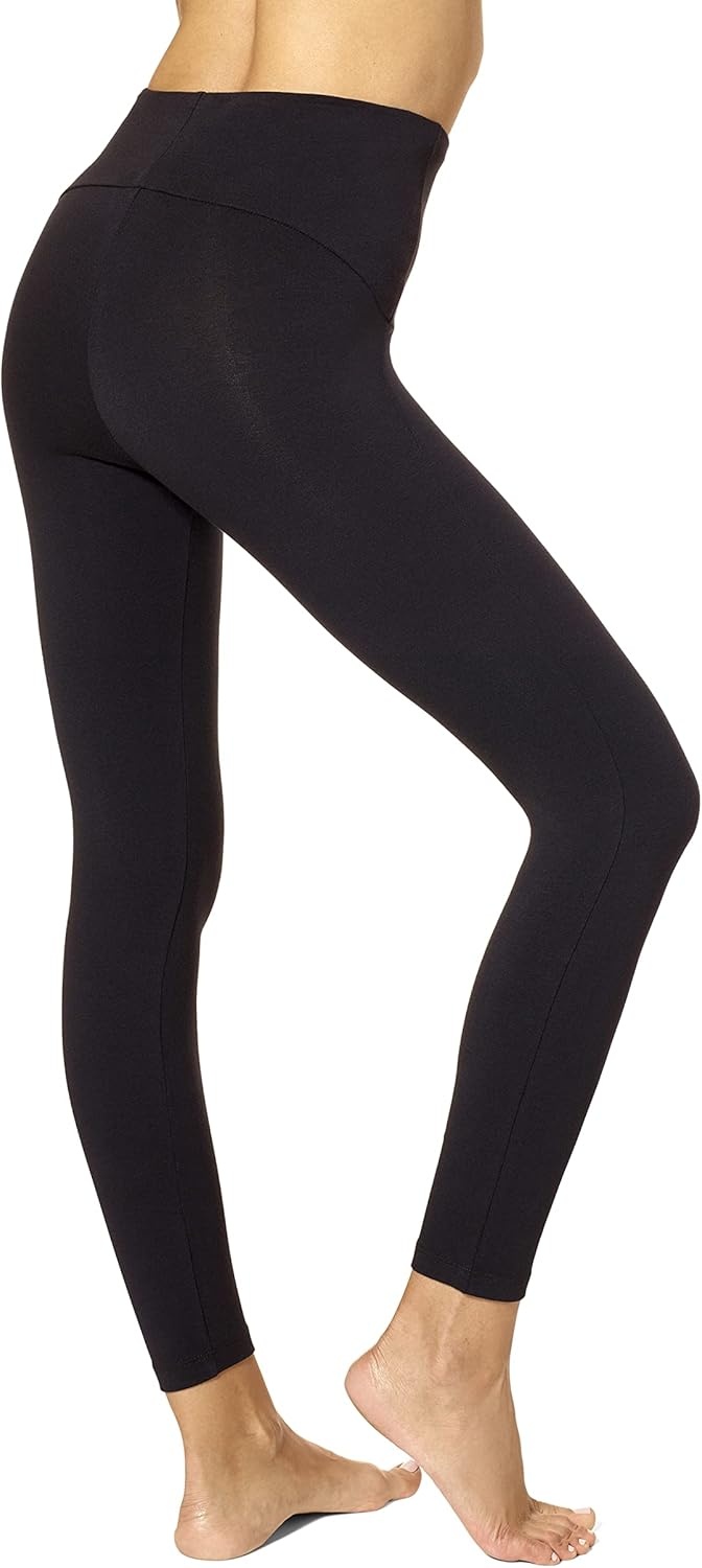 image:imageNo nonsense Womens Great Shapes Cotton Shaping LeggingBlack