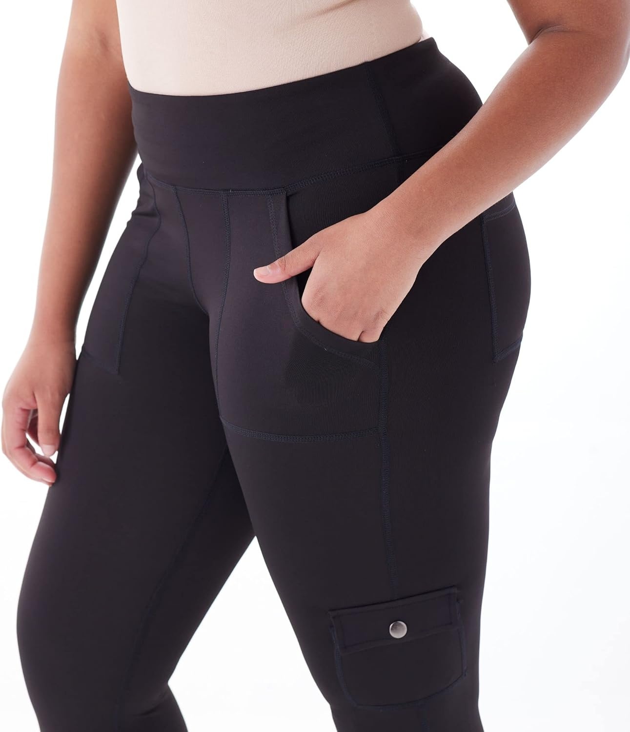 image:imageNo nonsense Womens Sport Ankle Length Legging with PocketsBlack