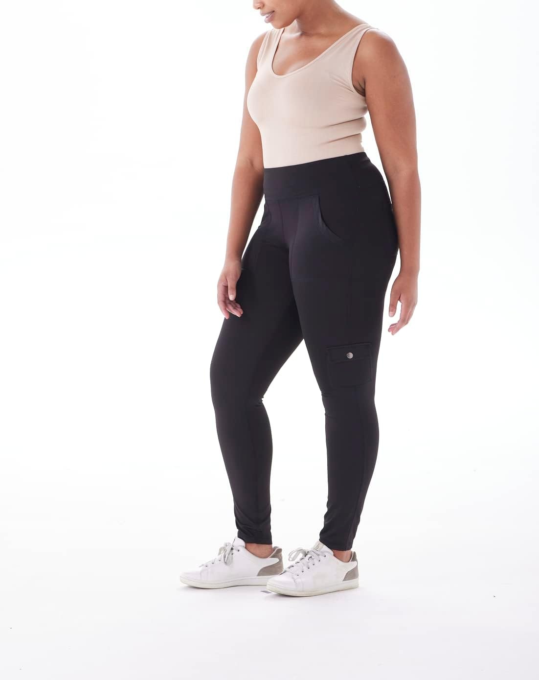 image:imageNo nonsense Womens Sport Ankle Length Legging with PocketsBlack