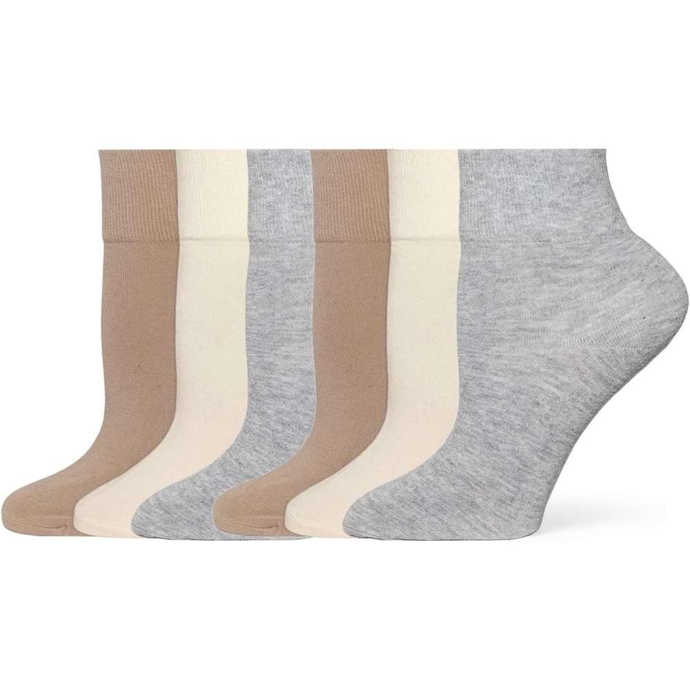 image:imageNo Nonsense Womens Quarter Top Shortie Body Sock 6 Pair PackNeutral