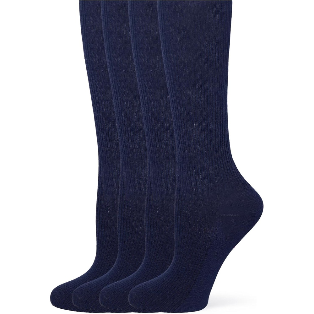image:imageNo Nonsense Womens Ribbed Knee High Sock 4 Pair PackNavy