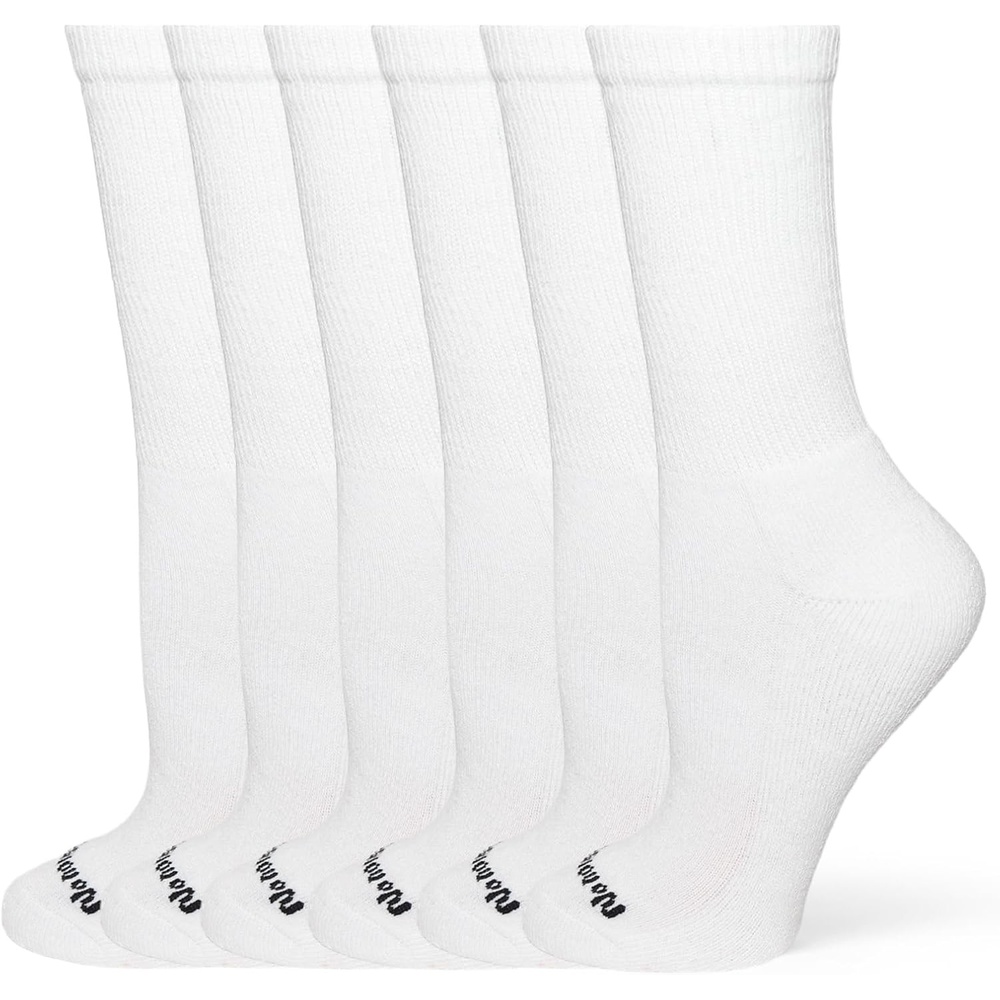image:imageNo nonsense Womens Cushioned Crew SocksWhite 6 Pair Pack