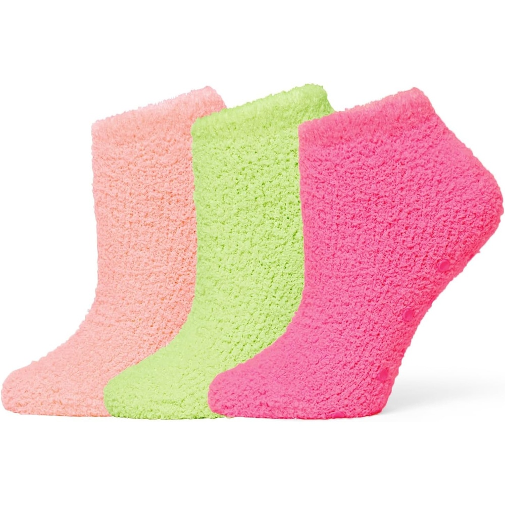image:imageNo nonsense womens Shortie Slipper Sock 3 Pair PackIbis RoseNileBlooming Dahlia