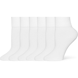image:imageNo Nonsense Womens Quarter Top Shortie Body Sock 6 Pair PackWhite