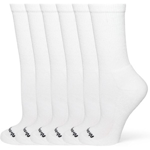 image:imageNo nonsense Womens Cushioned Crew SocksWhite  6 Pair Pack