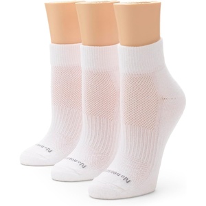 image:imageNo nonsense Womens Cushioned Mesh Quarter Top Ankle Socks  Premium Comfort for WomenNew White  3 Pair Pack