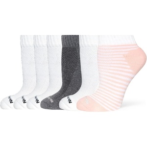 image:imageNo nonsense Womens Cushioned Mesh Quarter Top Ankle Socks  Premium Comfort for WomenPink Stripe  6 Pair Pack