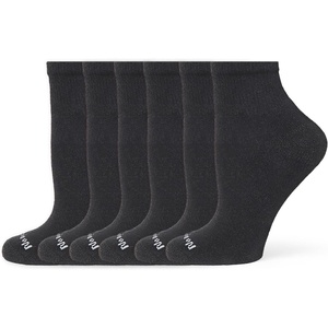 image:imageNo nonsense Womens Cushioned Quarter Top SocksBlack  6 Pair Pack