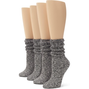 image:imageNo nonsense womens Marl Slub Slouch Boot Sock 4 Pair PackBlack Marl
