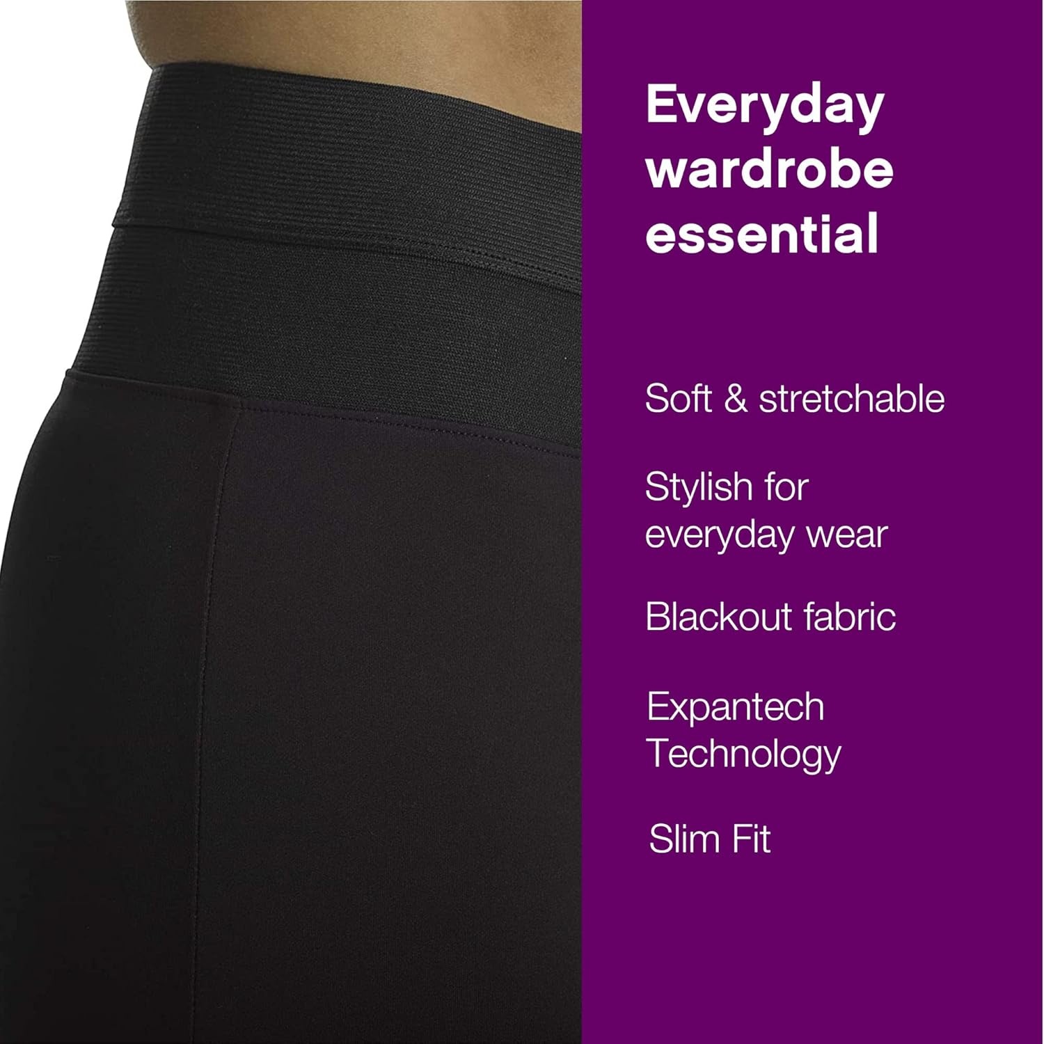 image:imageNo Nonsense Womens Expantech Blackout LeggingBlack Blackout Cotton
