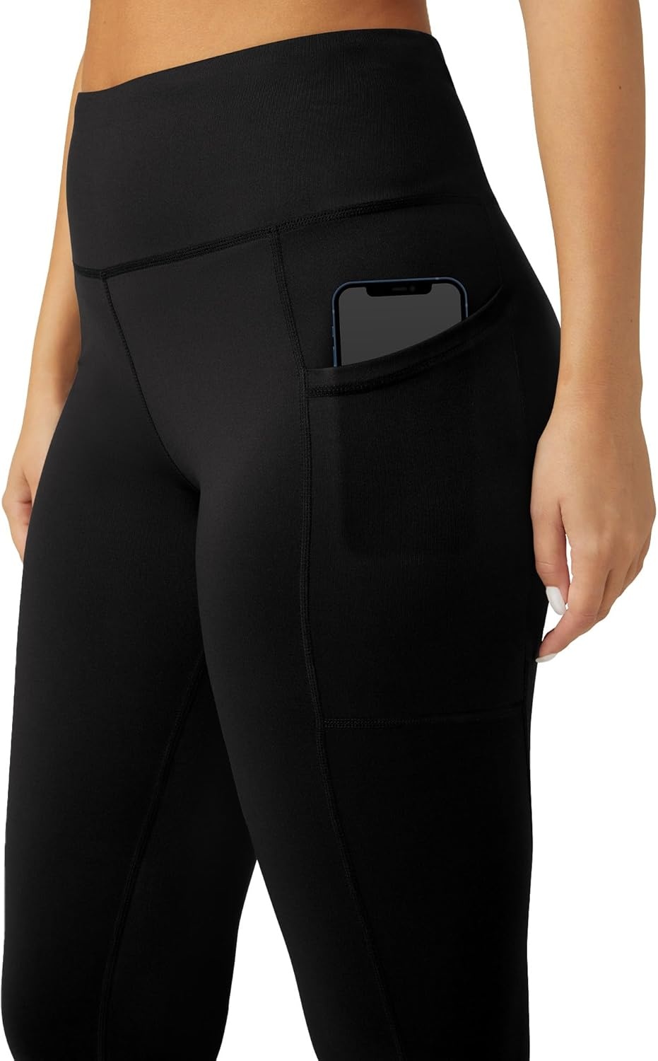 image:imageNo Nonsense Womens Workout Leggings for Women with Tummy Control Athletic Leggings with Pockets High Waist Yoga PantsBlack
