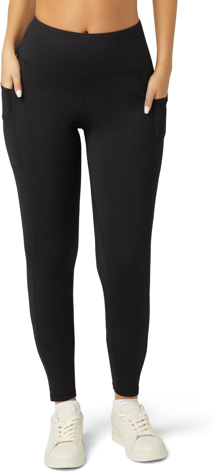 image:imageNo Nonsense Womens Workout Leggings for Women with Tummy Control Athletic Leggings with Pockets High Waist Yoga PantsBlack
