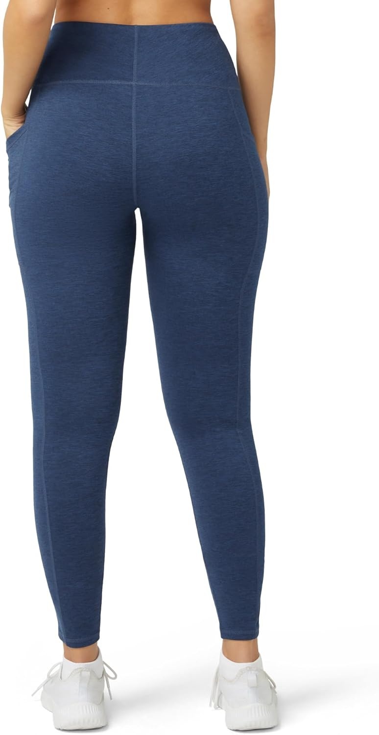 image:imageNo Nonsense Womens Workout Leggings for Women with Tummy Control Athletic Leggings with Pockets High Waist Yoga PantsBlue Heather