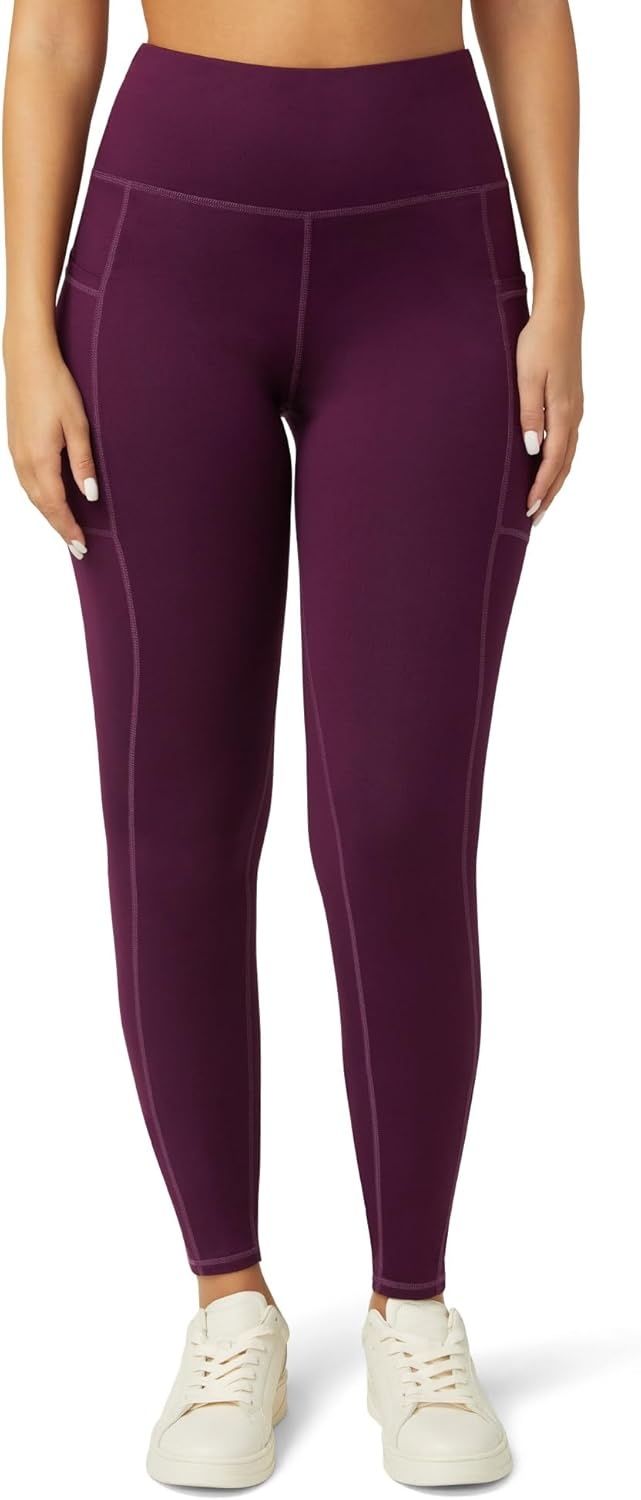 image:imageNo Nonsense Womens Workout Leggings for Women with Tummy Control Athletic Leggings with Pockets High Waist Yoga PantsEggplant