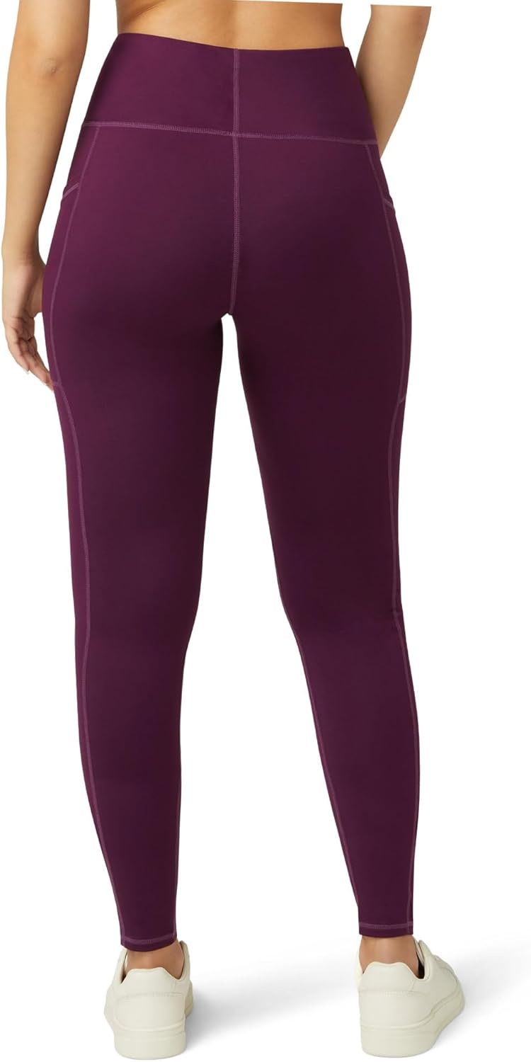 image:imageNo Nonsense Womens Workout Leggings for Women with Tummy Control Athletic Leggings with Pockets High Waist Yoga PantsEggplant