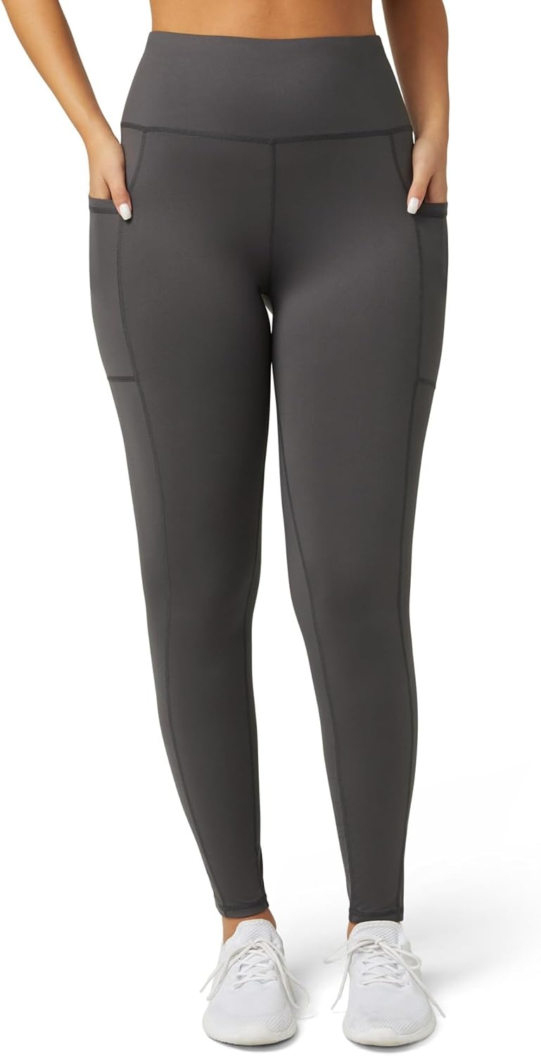 image:imageNo Nonsense Womens Workout Leggings for Women with Tummy Control Athletic Leggings with Pockets High Waist Yoga PantsGraphite