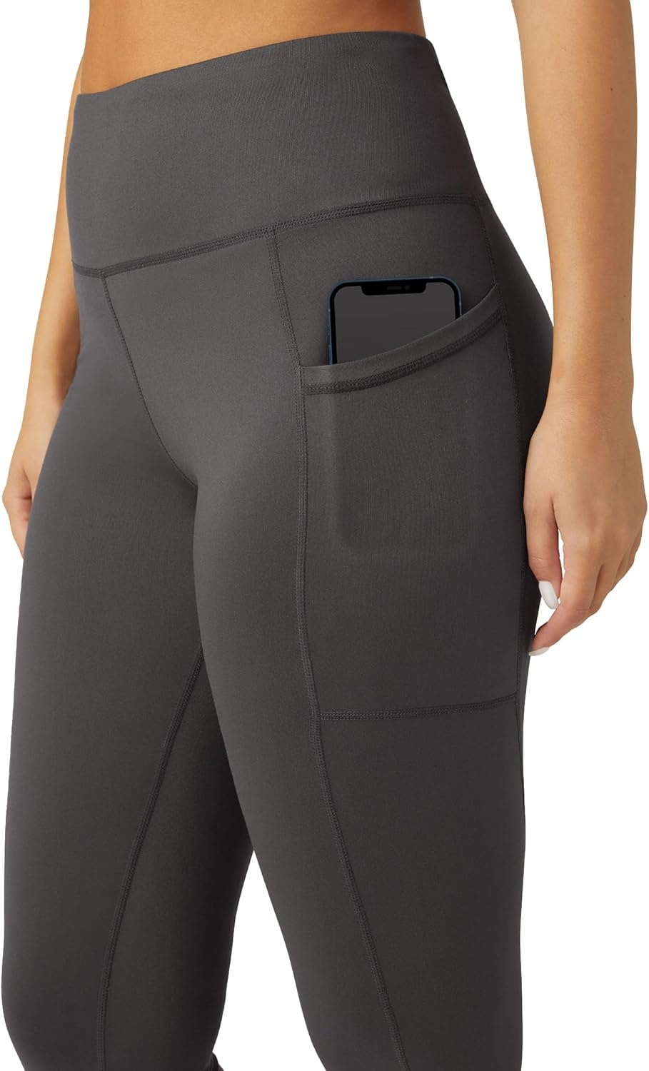 image:imageNo Nonsense Womens Workout Leggings for Women with Tummy Control Athletic Leggings with Pockets High Waist Yoga PantsGraphite