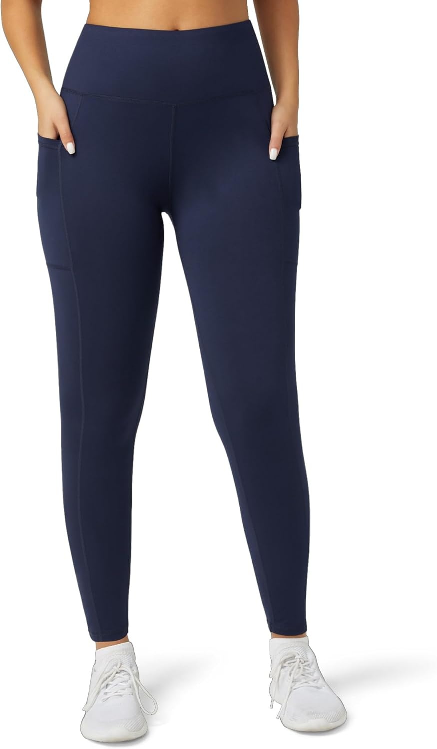 image:imageNo Nonsense Womens Workout Leggings for Women with Tummy Control Athletic Leggings with Pockets High Waist Yoga PantsNavy