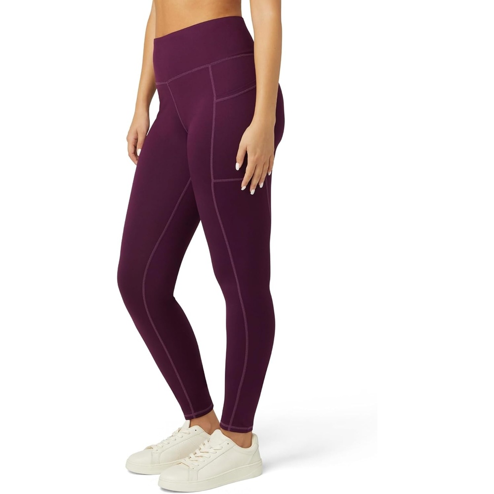 image:imageNo Nonsense Womens Workout Leggings for Women with Tummy Control Athletic Leggings with Pockets High Waist Yoga PantsEggplant