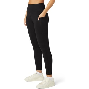 image:imageNo Nonsense Womens Workout Leggings for Women with Tummy Control Athletic Leggings with Pockets High Waist Yoga PantsBlack